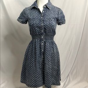 Mossimo target polka dot blue/white spring dress